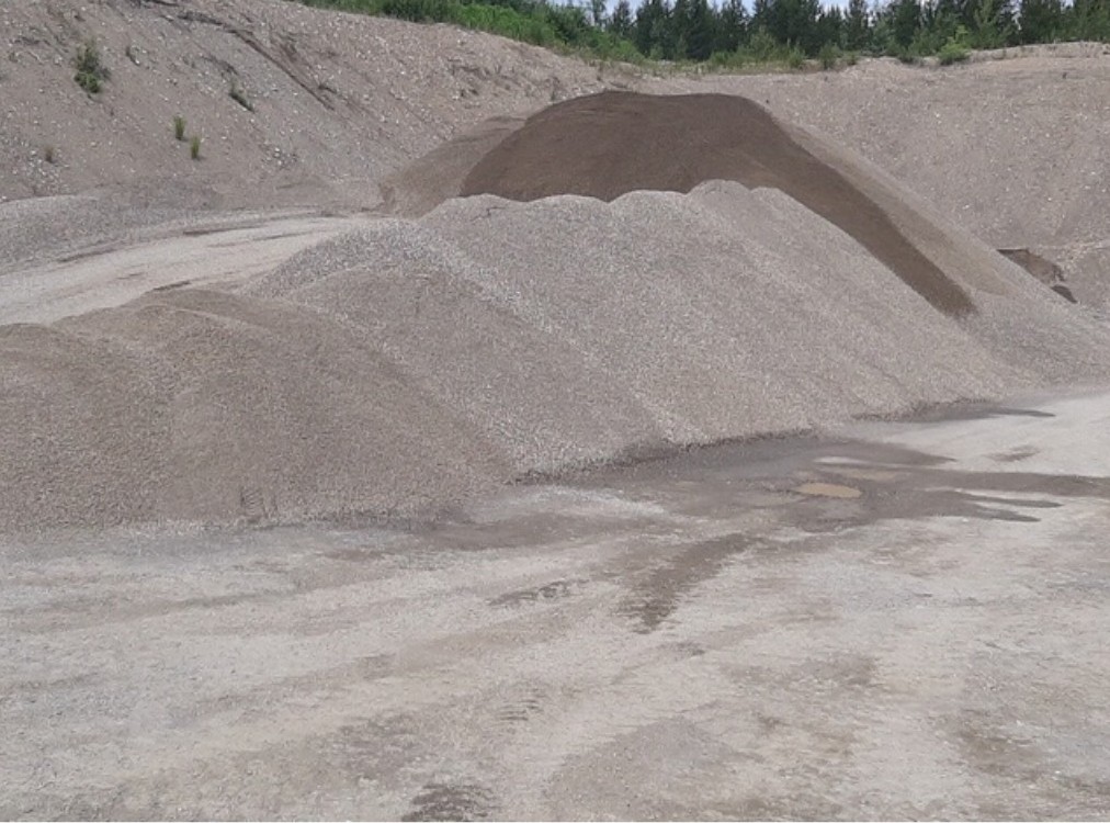 Active gravel pit Prince George Northern BC